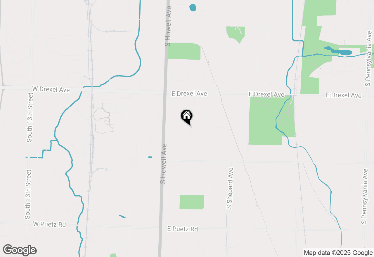 Map of 250 E Stuart Dr, Oak Creek, WI 53154