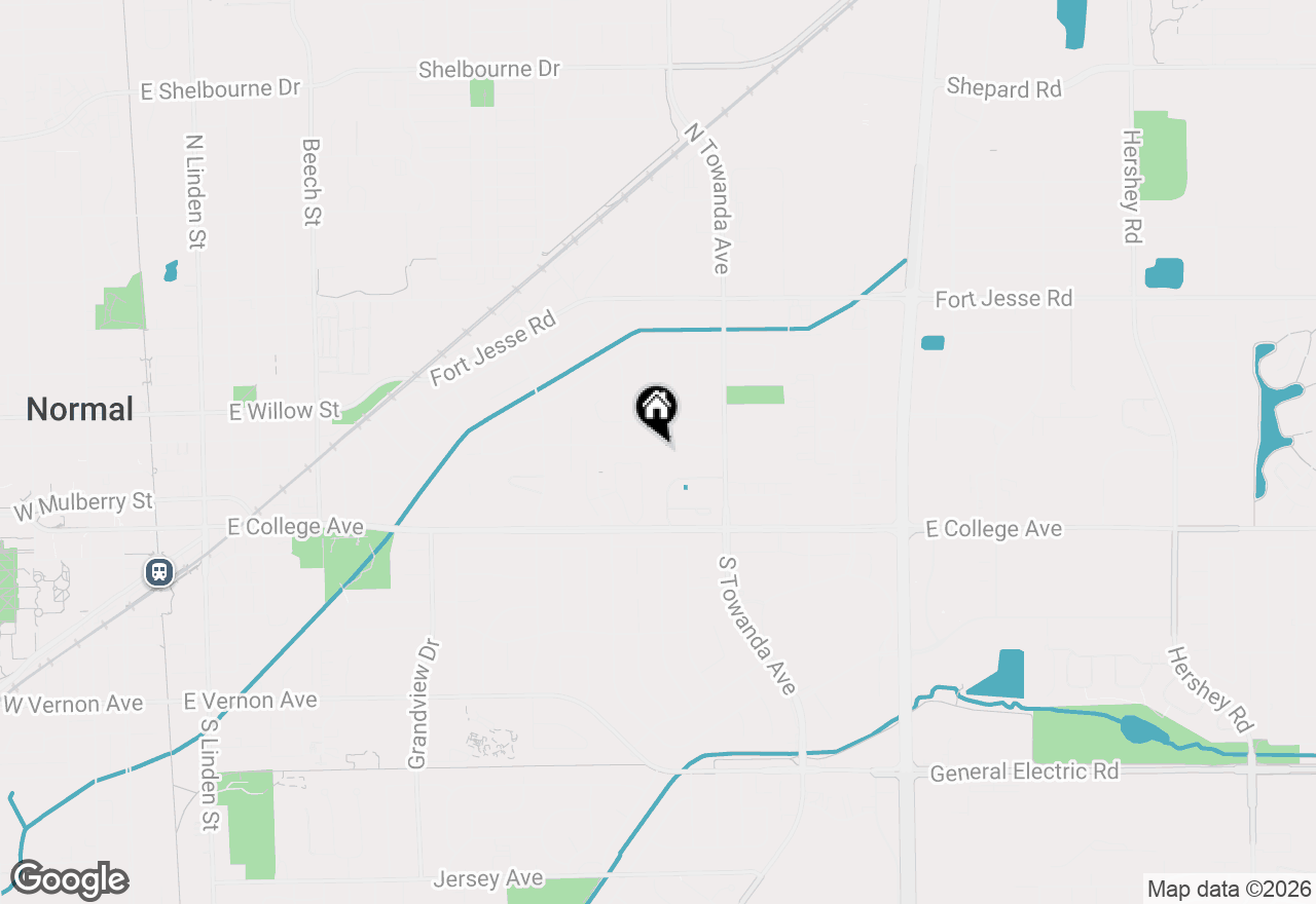 Map of 1409 Hanson Drive, Normal, IL 61761