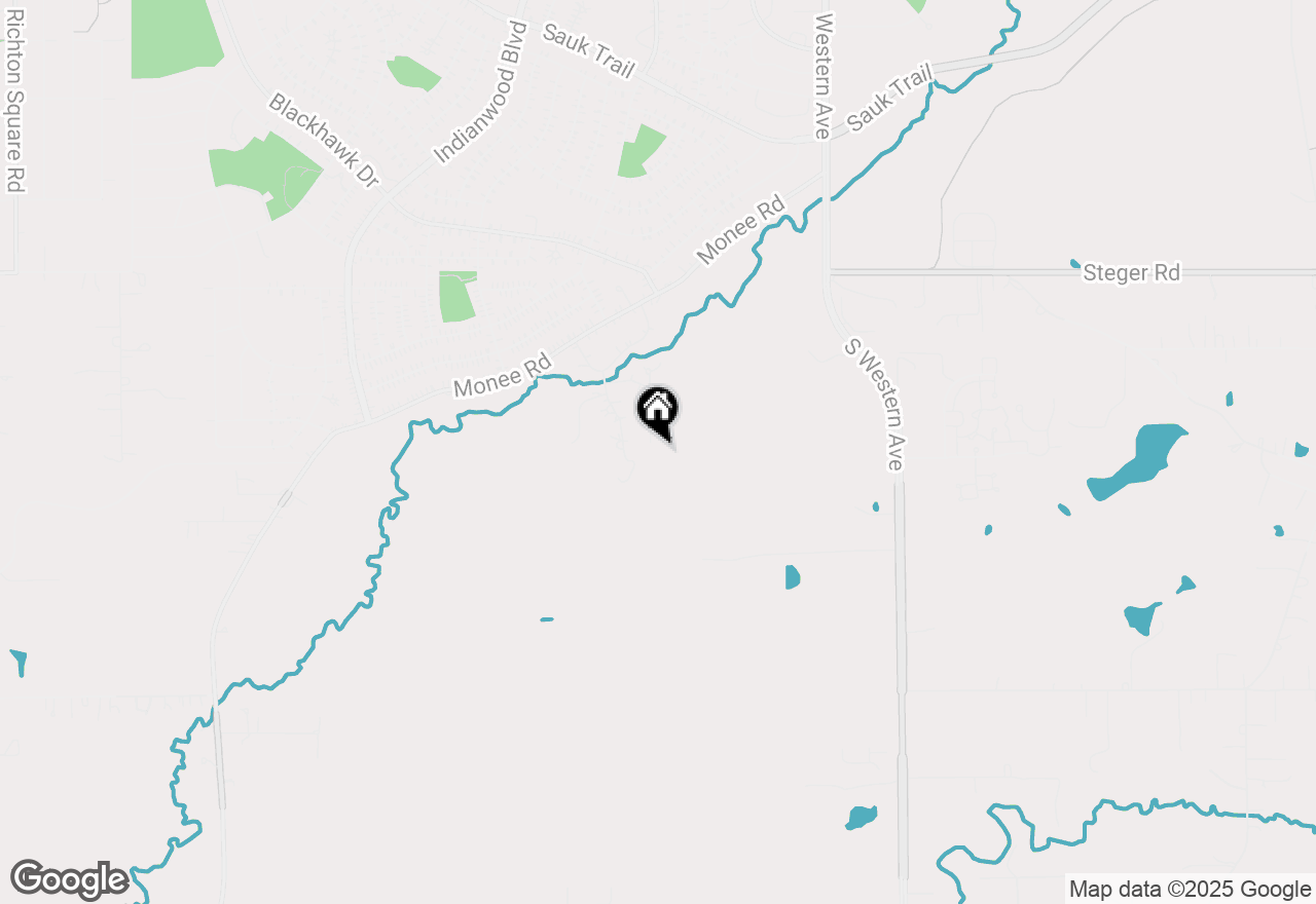 Map of 48 Woodland Gln, Park Forest, IL 60466