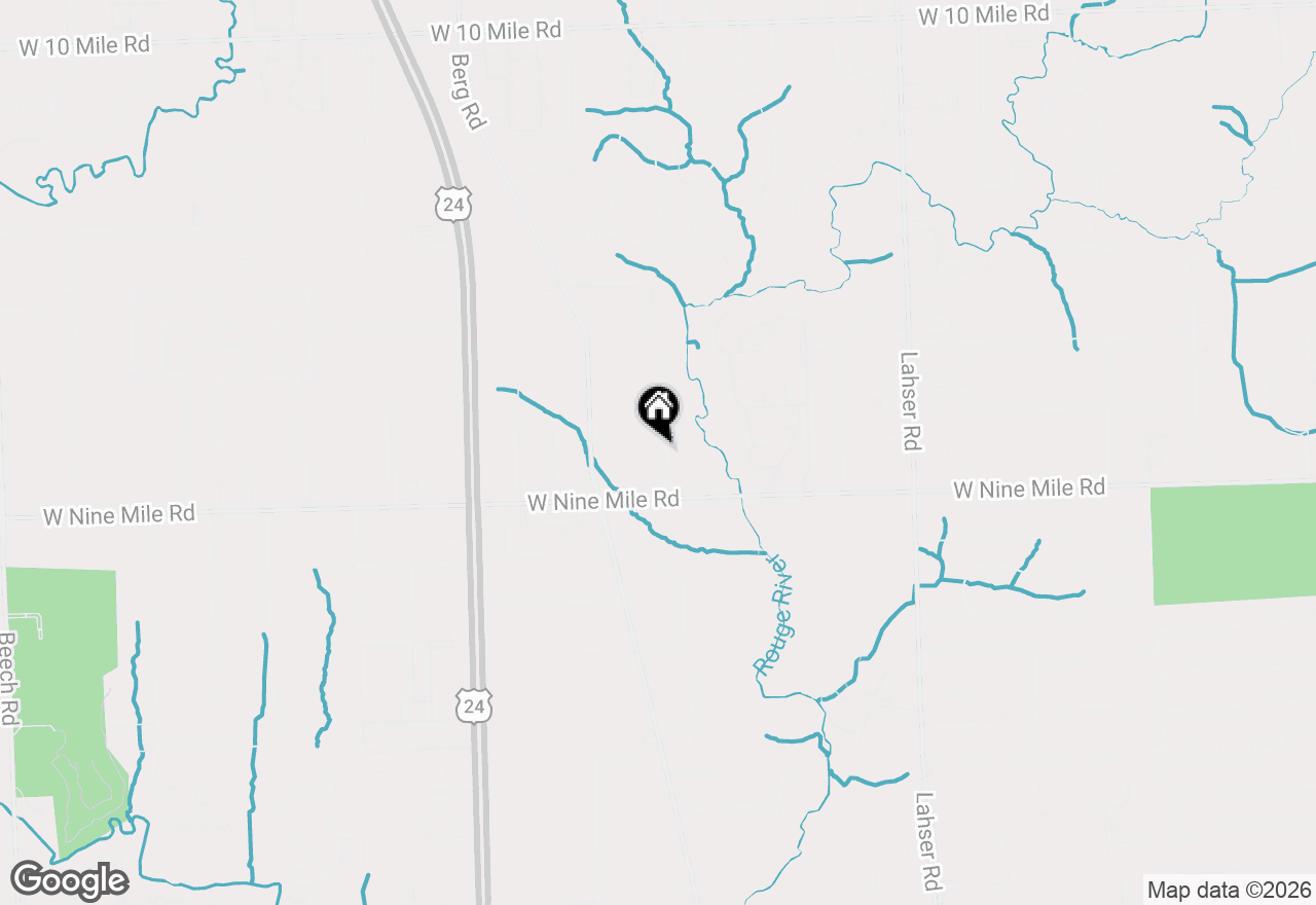 Map of 1/2 of Lot 12 Hunters Lane, Southfield, MI 48033