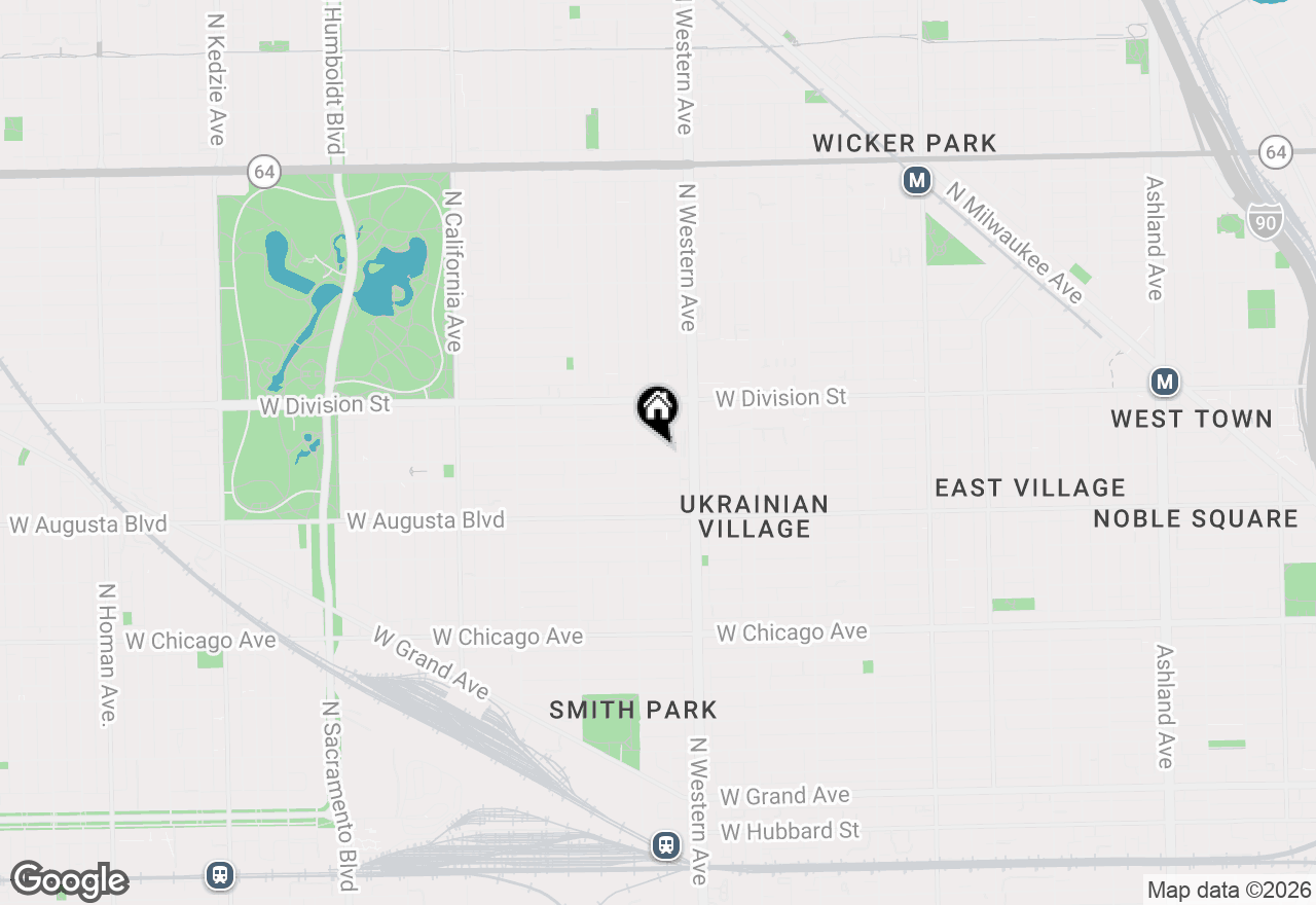 Map of 2436 W Thomas Street, Chicago, IL 60622