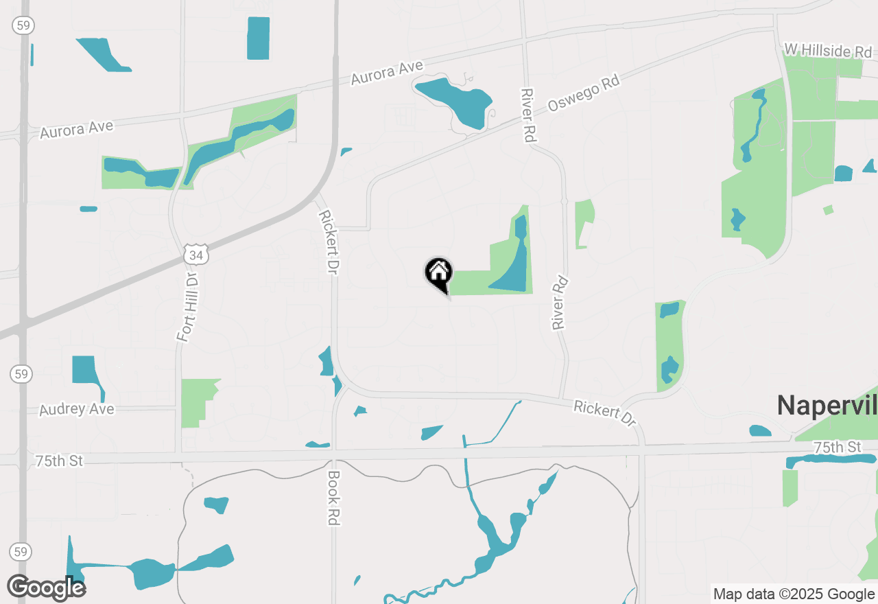 Map of 1507 Ada Lane, Naperville, IL 60540