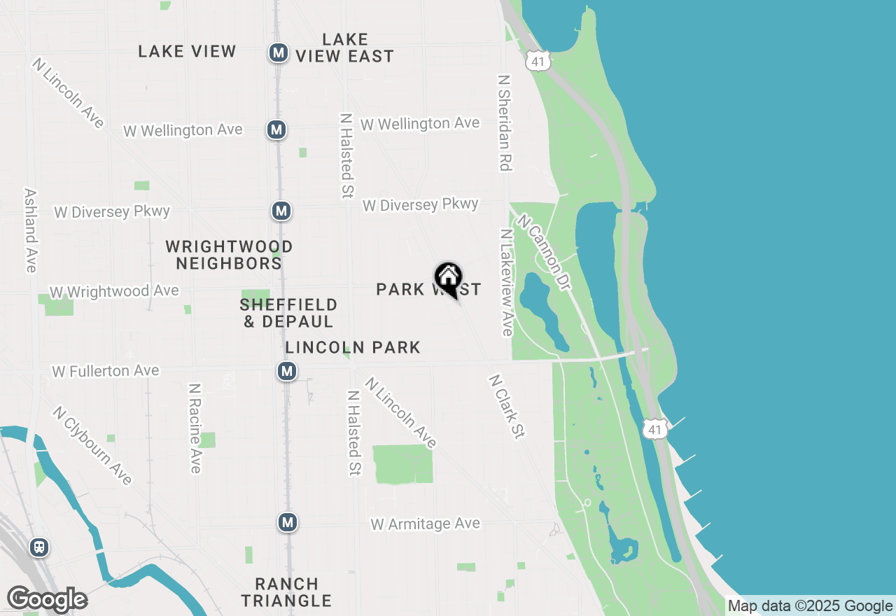 Map of 519 W Deming Place #2S, Chicago, IL 60614