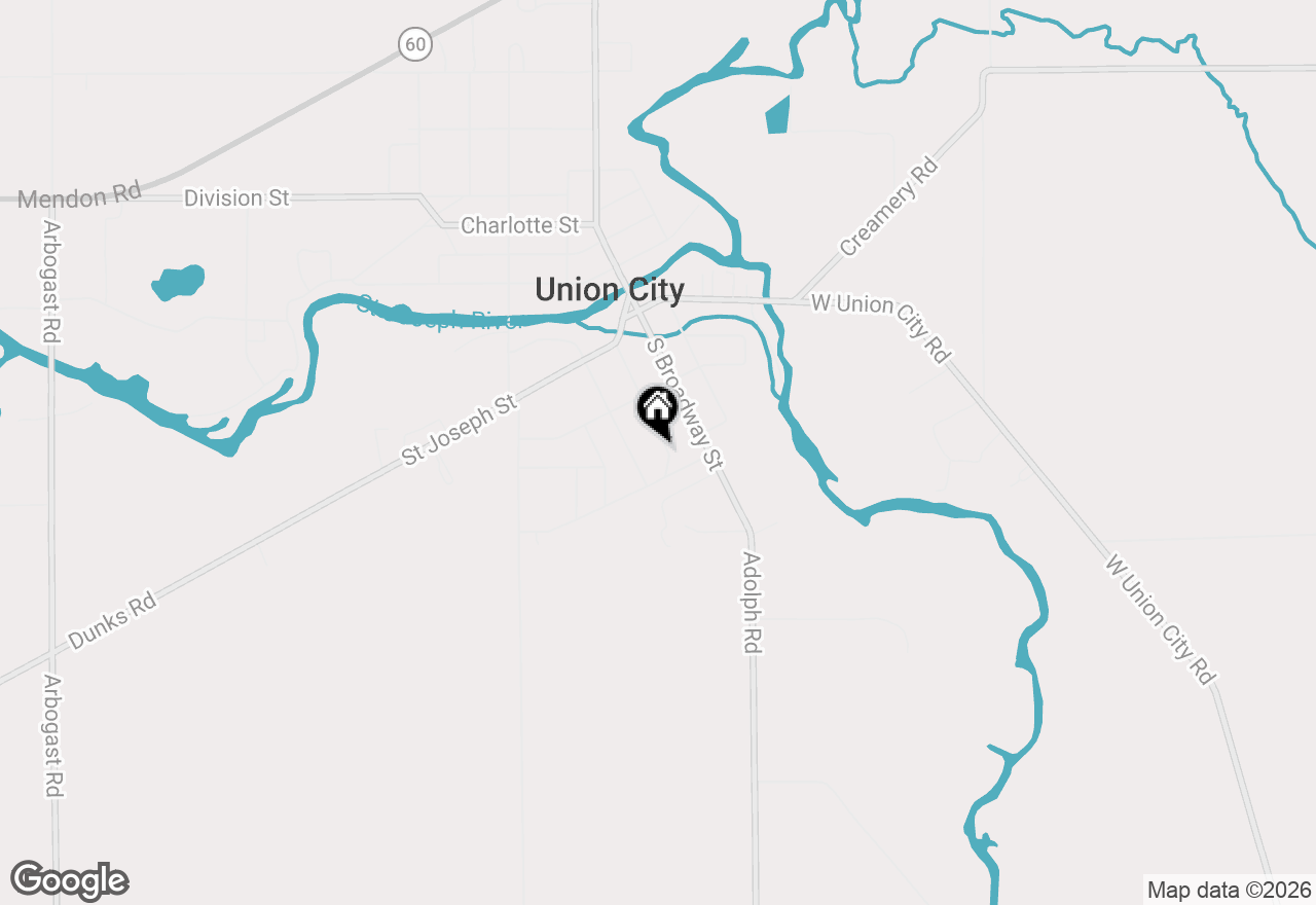 Map of 340 Woodruff Street, Union City, MI 49094