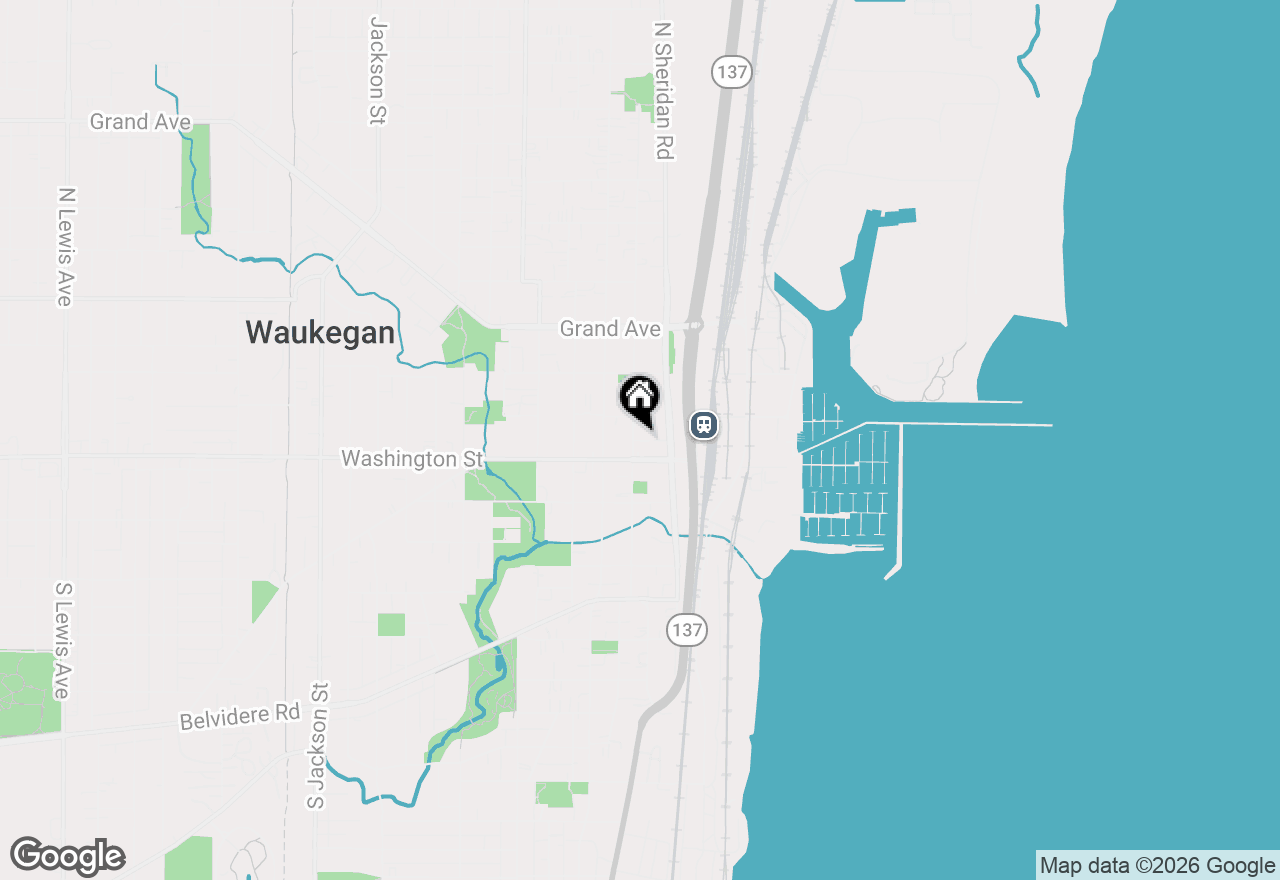Map of 17 N Genesee Street, Waukegan, IL 60085