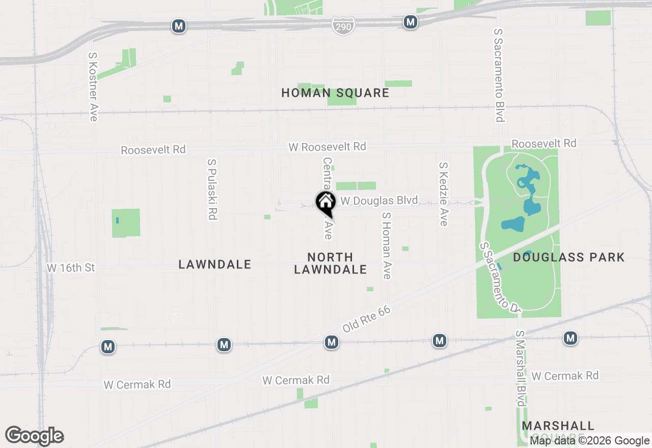 Map of 1432 S Central Park Avenue, Chicago, IL 60623