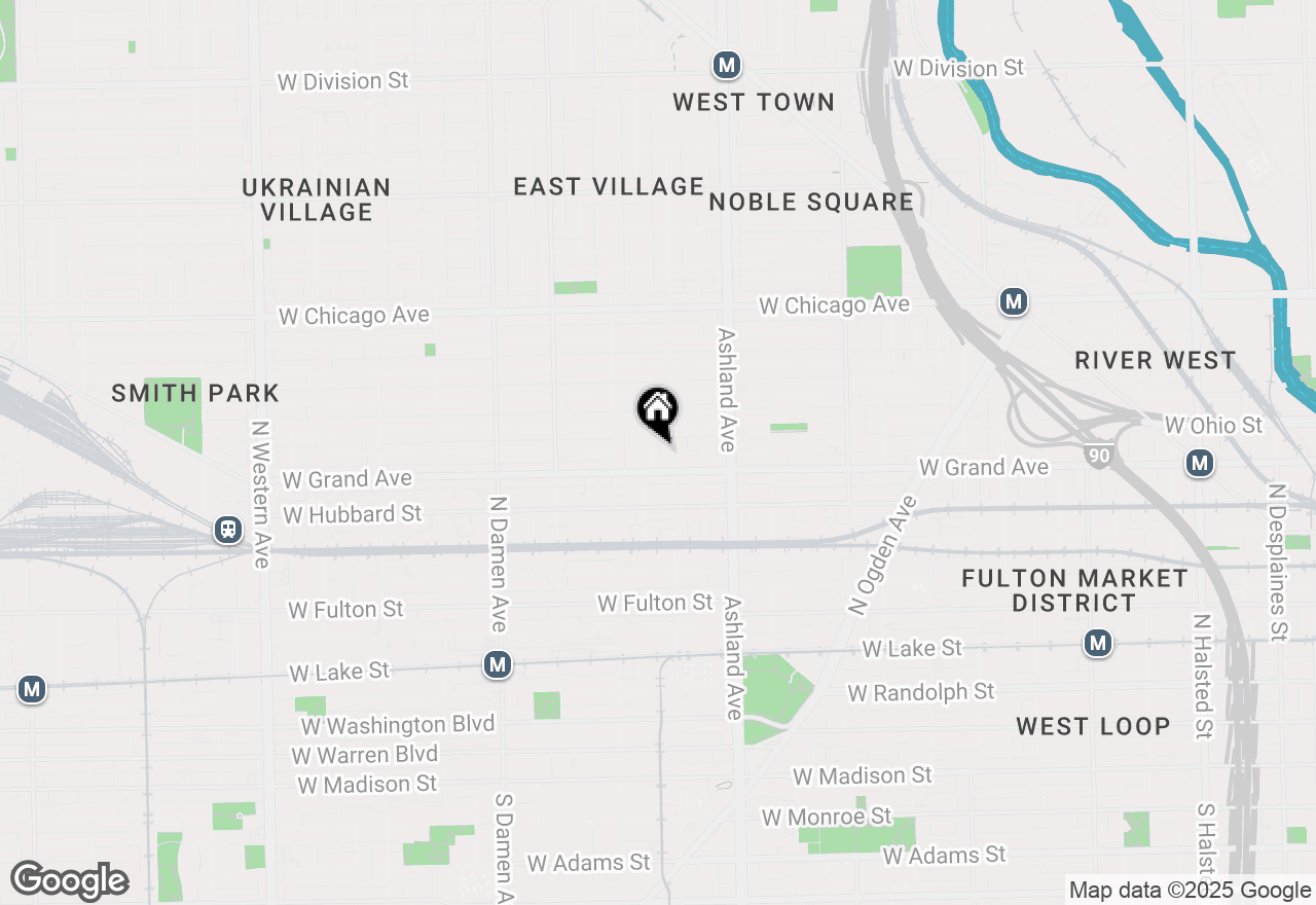 Map of 529 N Hermitage Avenue #2S, Chicago, IL 60622