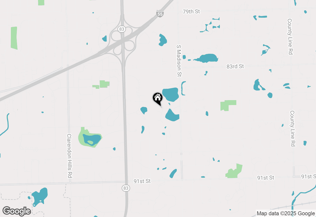 Map of 909 Prairie Ridge Court, Burr Ridge, IL 60527