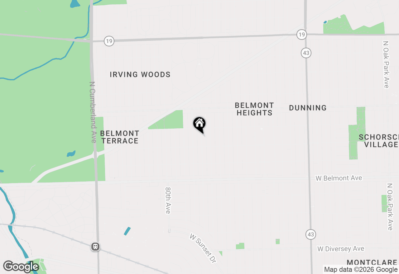 Map of 3432 N Ozanam Avenue, Chicago, IL 60634