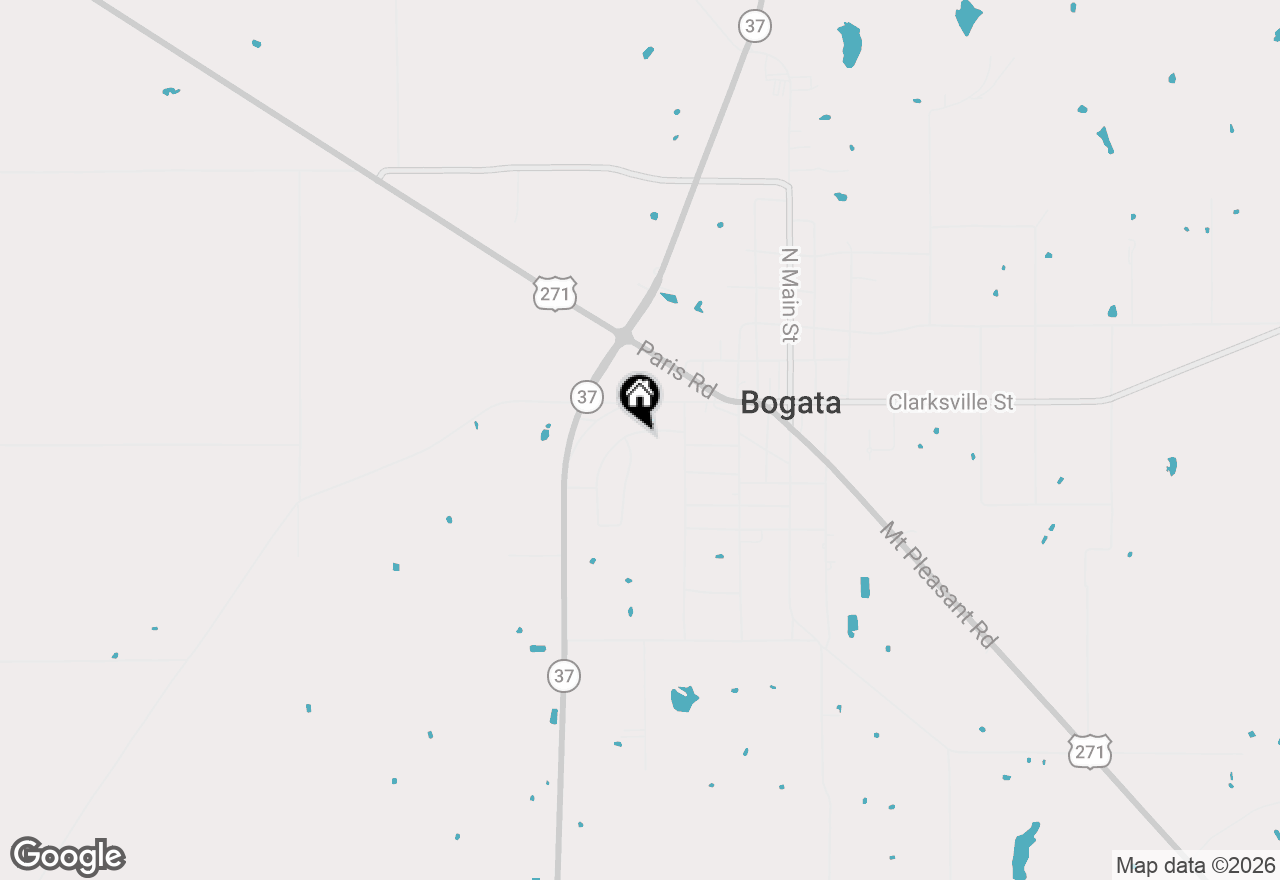 Map of 121 Circle Drive, Bogata, TX 75417