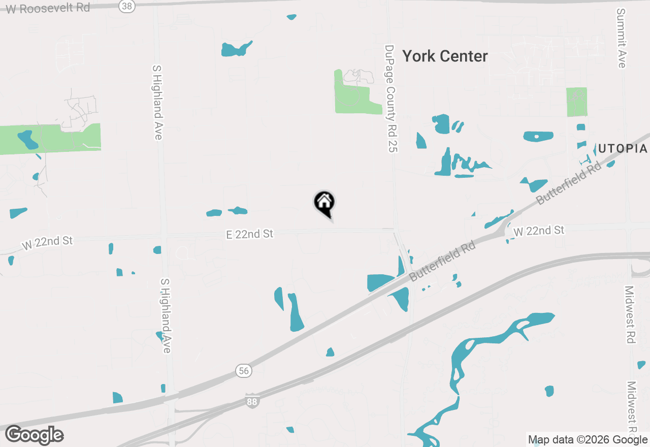 Map of 19W040 22nd Street, Lombard, IL 60148