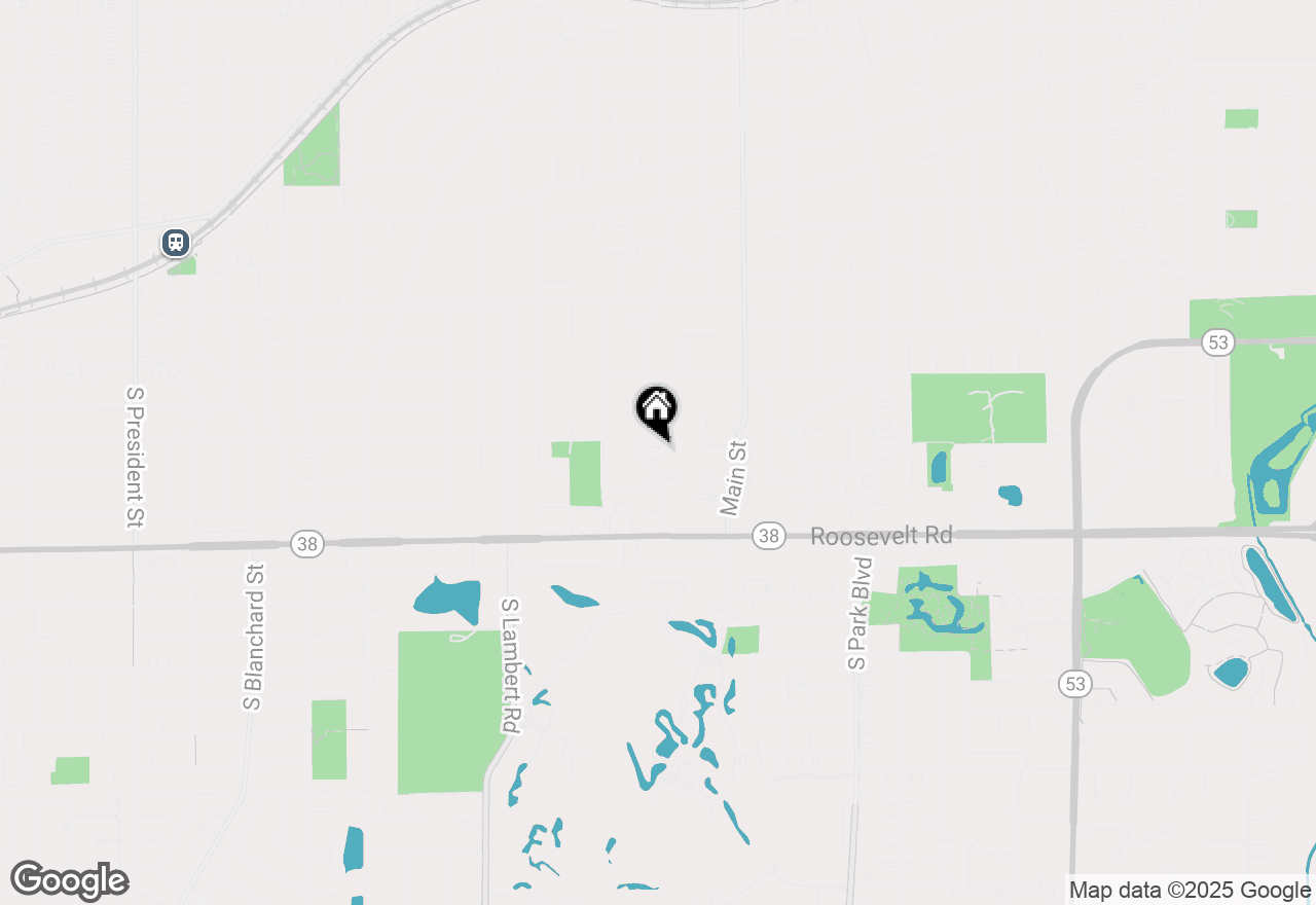 Map of 75 Sunset Avenue, Glen Ellyn, IL 60137