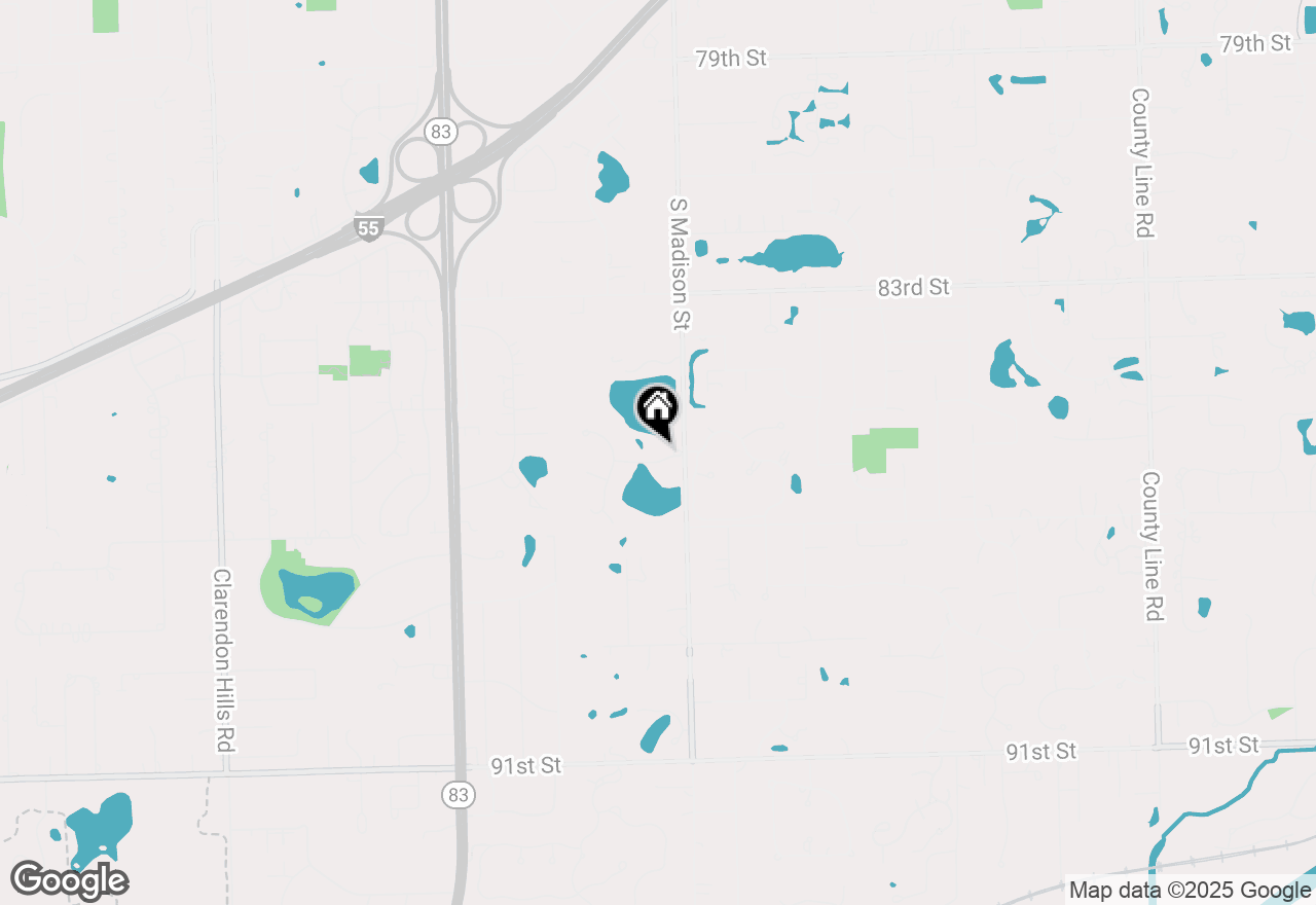 Map of 817 Lakeview Lane, Burr Ridge, IL 60527