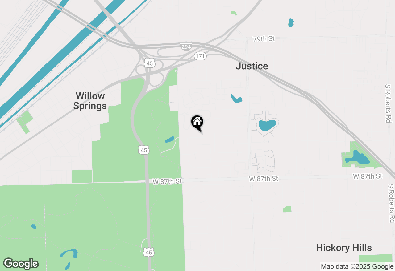 Map of 9070 Shady Lane, Hickory Hills, IL 60457