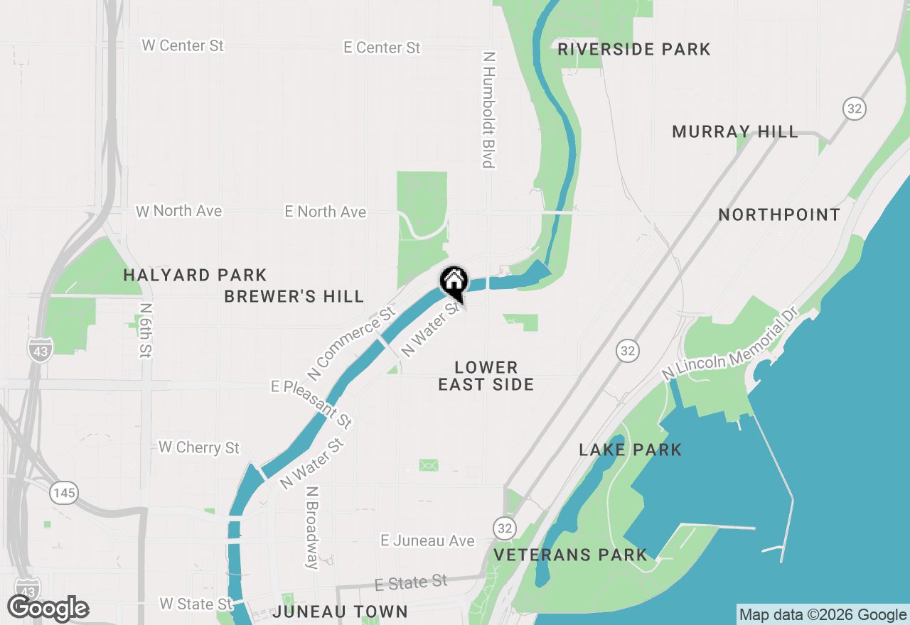 Map of 1888 N Water St #607, Milwaukee, WI 53202