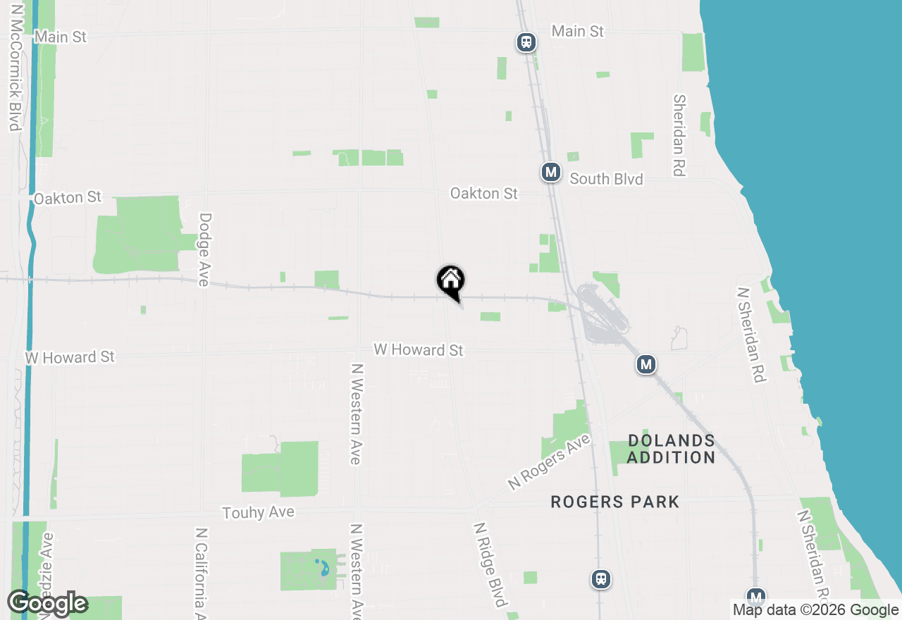 Map of 929 Brummel Street #2, Evanston, IL 60202