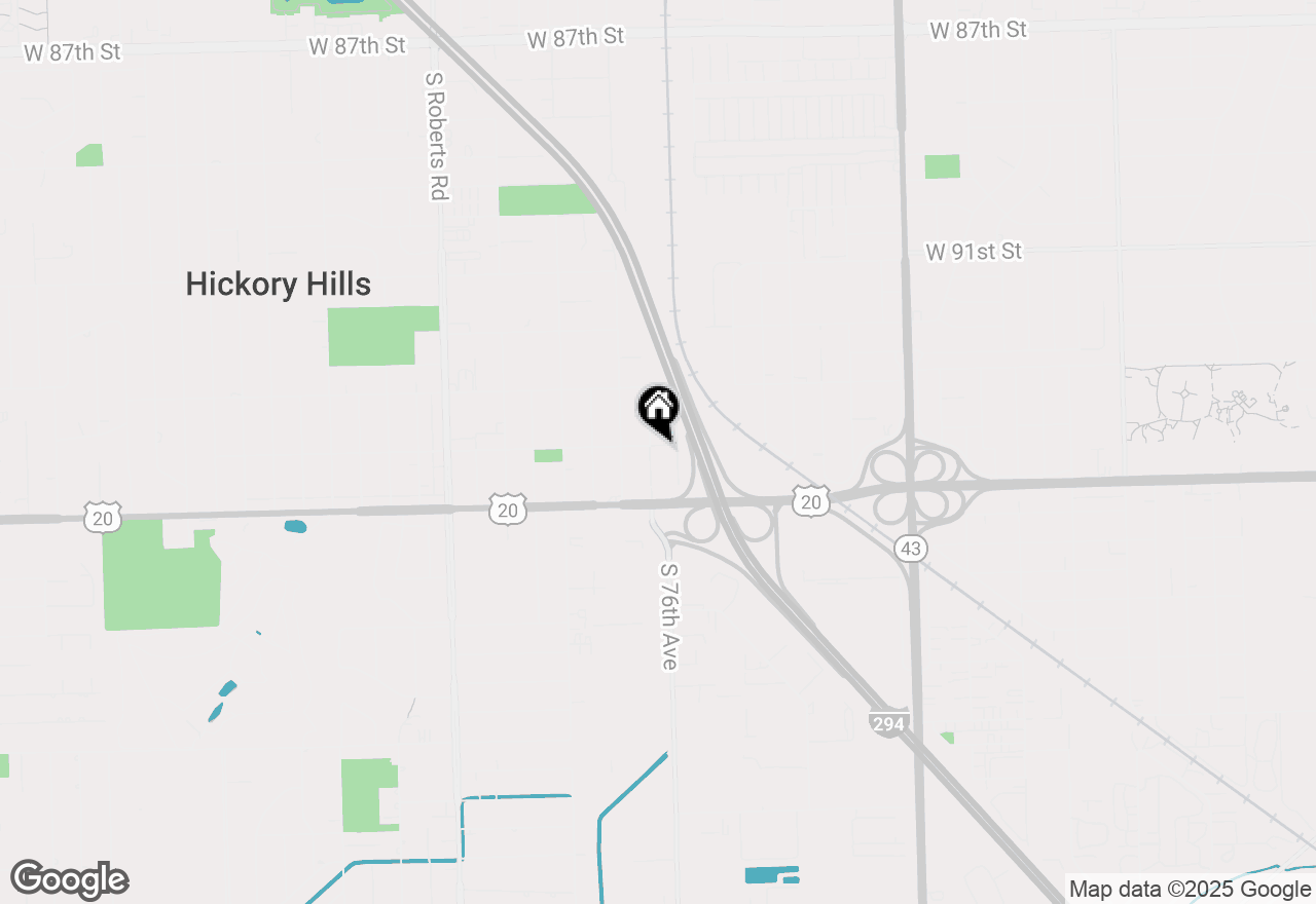 Map of 9405 S 76th Court, Hickory Hills, IL 60457