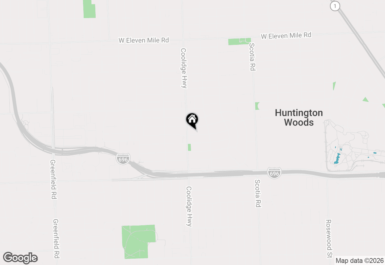 Map of 13358 Ludlow Avenue, Huntington Woods, MI 48070