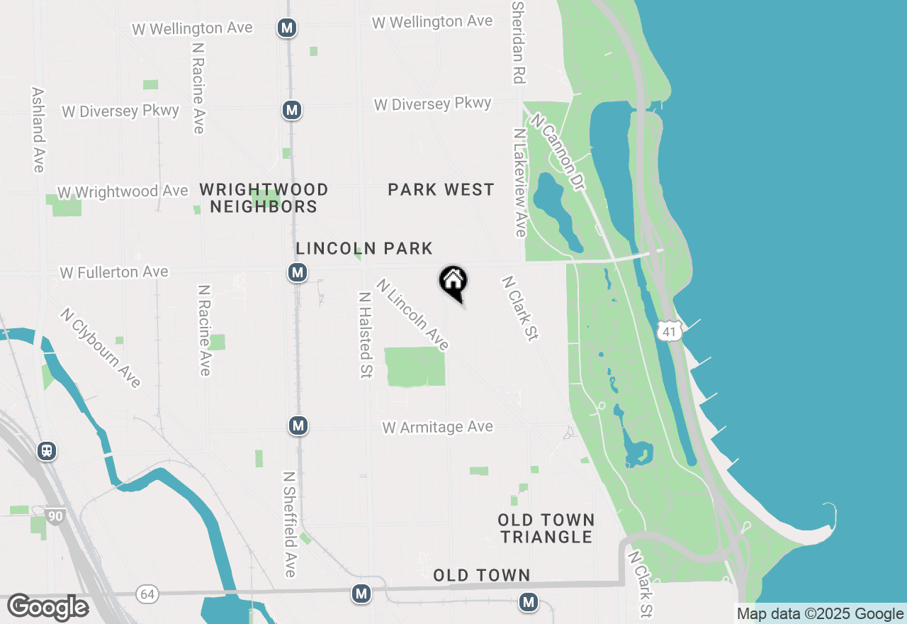 Map of 551 W Belden Avenue #4RW, Chicago, IL 60614