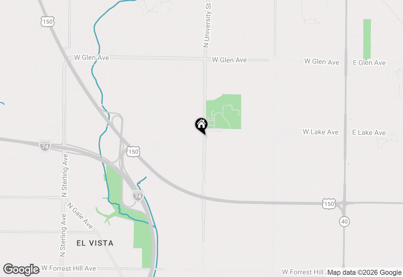 Map of 1308 W Kenwick Lane, Peoria, IL 61614