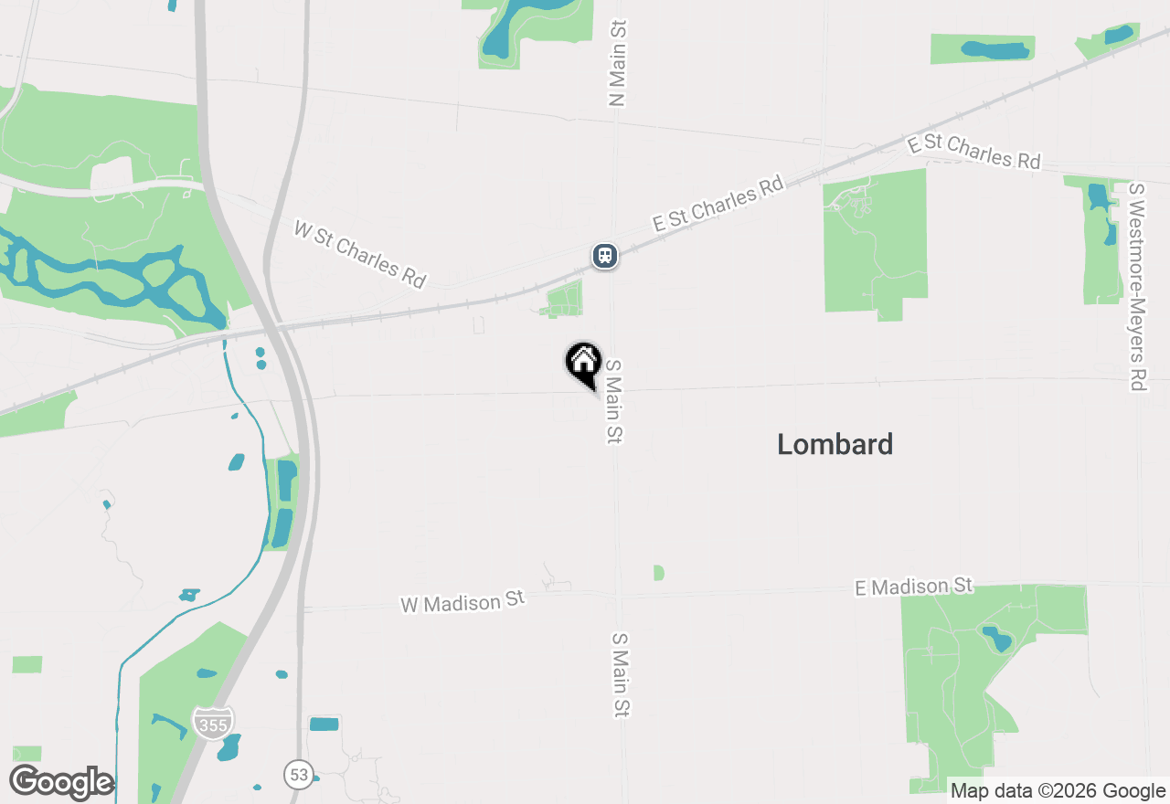 Map of 28 W Willow Street, Lombard, IL 60148