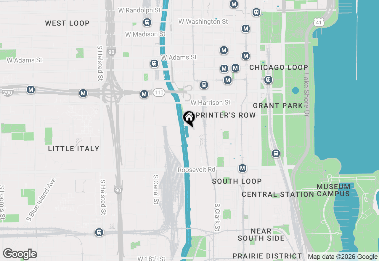 Map of 800 S Wells Street #833, Chicago, IL 60607