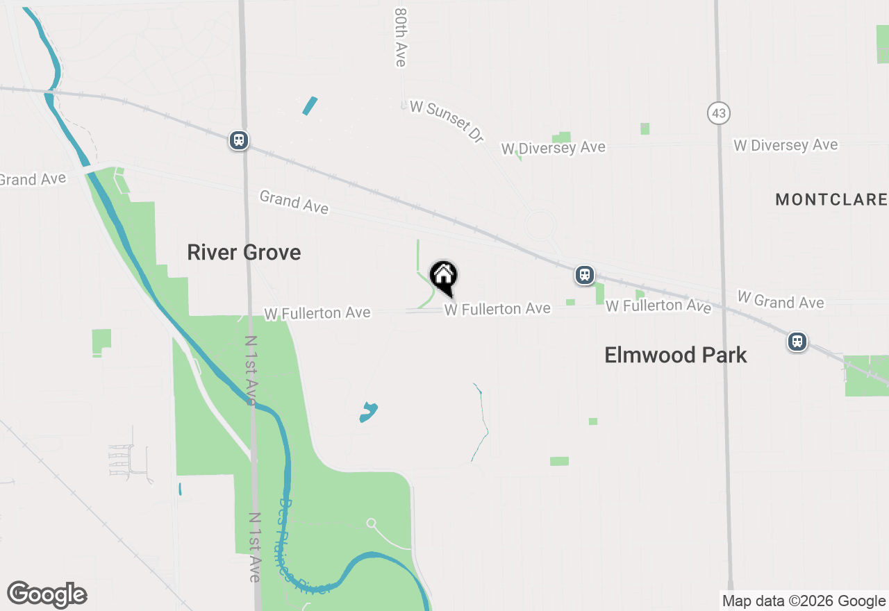 Map of 7900 W Fullerton Avenue, Elmwood Park, IL 60707