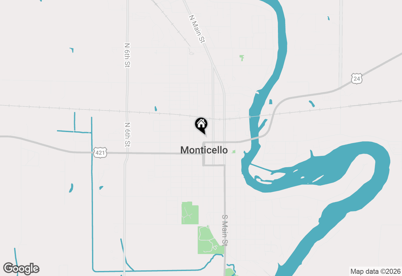 Map of 210 N Railroad Street, Monticello, IN 47960