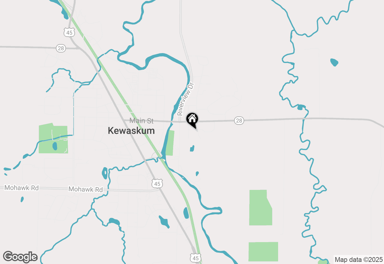 Map of 611 Highland Ave, Kewaskum, WI 53040