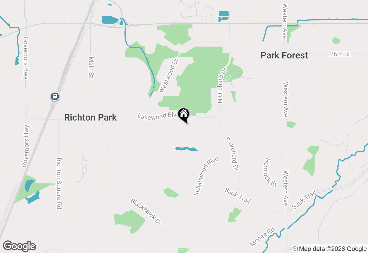 Map of 254 Green Street, Park Forest, IL 60466