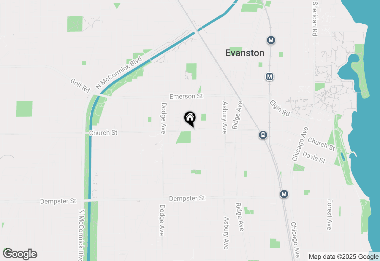 Map of 1621 Church Street, Evanston, IL 60201