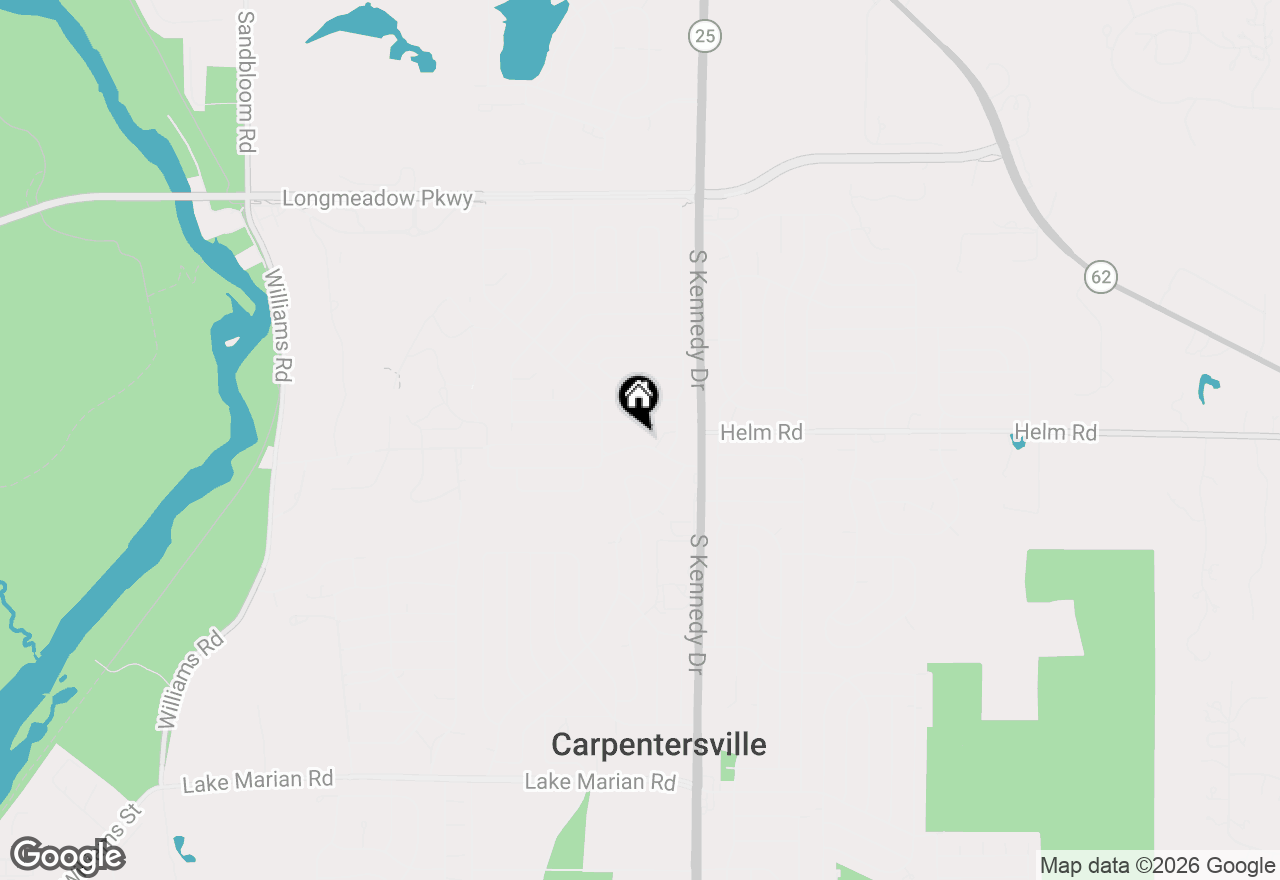 Map of 1416 Kings Road, Carpentersville, IL 60110