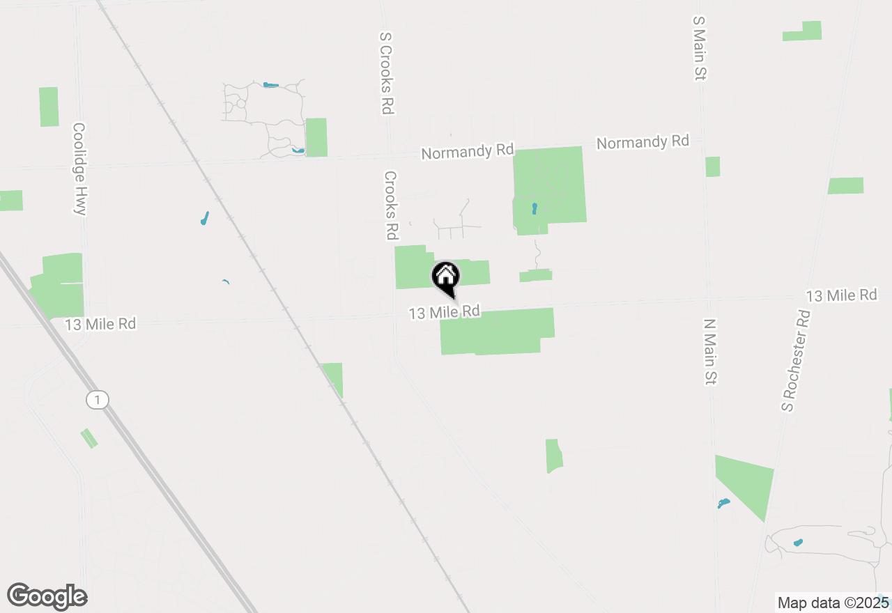 Map of 1418 W 13 Mile Road, Royal Oak, MI 48073