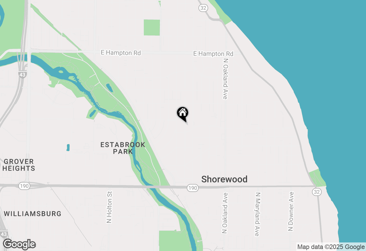 Map of 4421 N Woodburn St, Shorewood, WI 53211