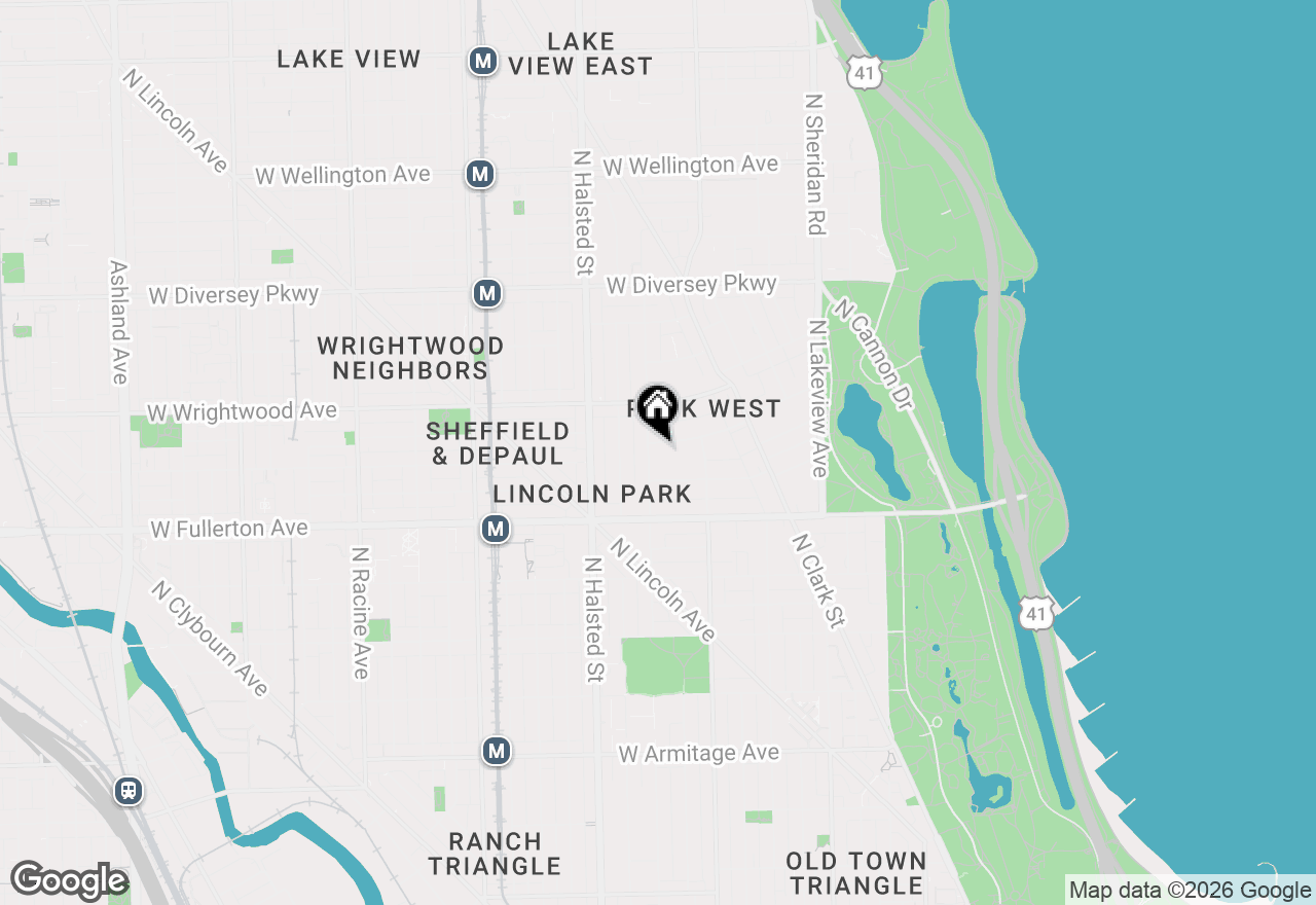 Map of 647 W Deming Place #2R, Chicago, IL 60614