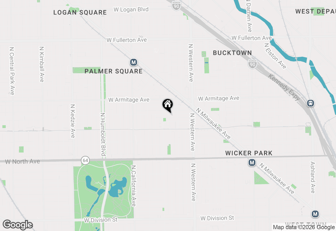Map of 2541 W Cortland Street #3, Chicago, IL 60647