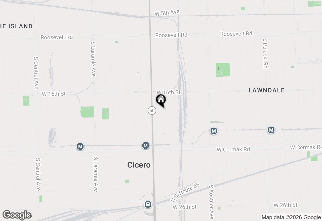 Map of 1809 S 47th Court, Cicero, IL 60804