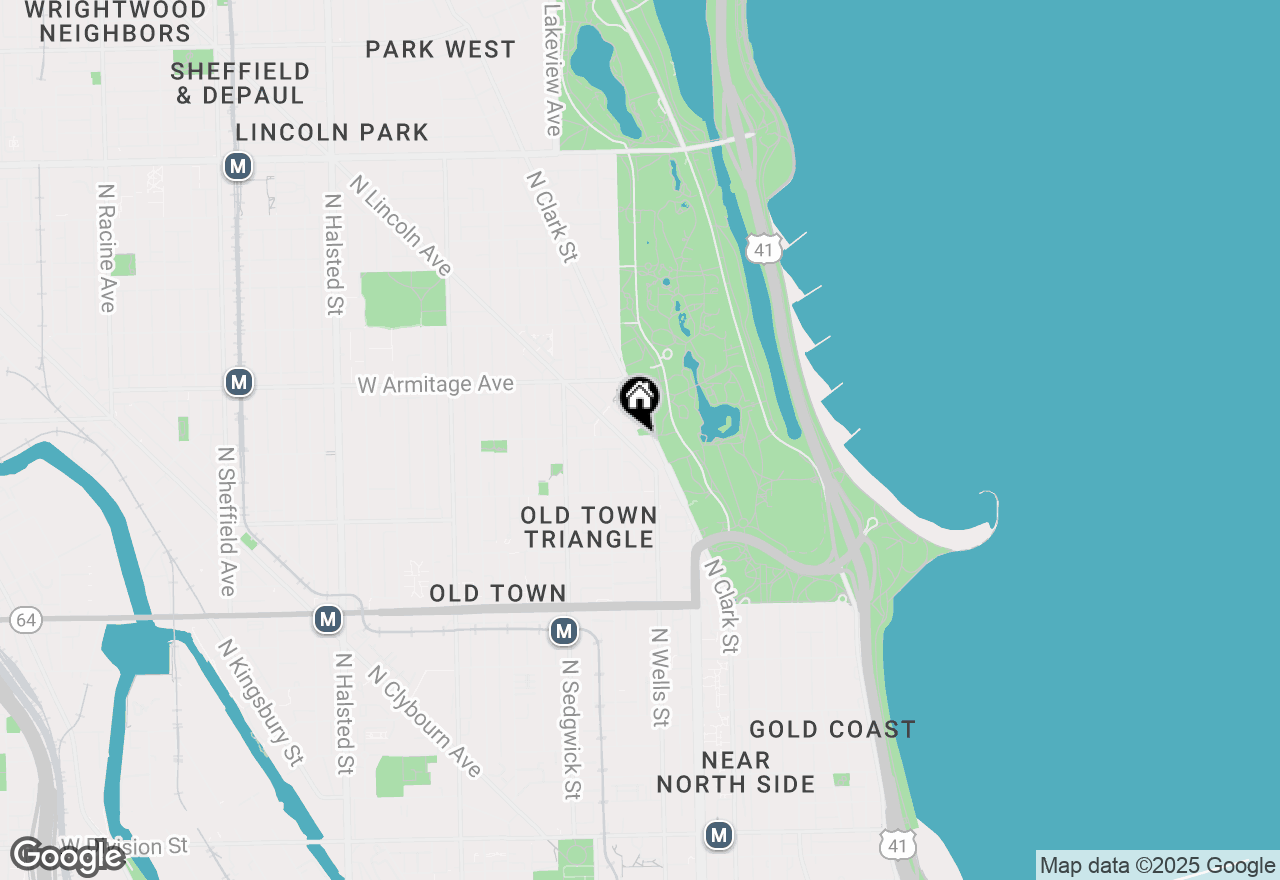 Map of 213 W Wisconsin Street, Chicago, IL 60614