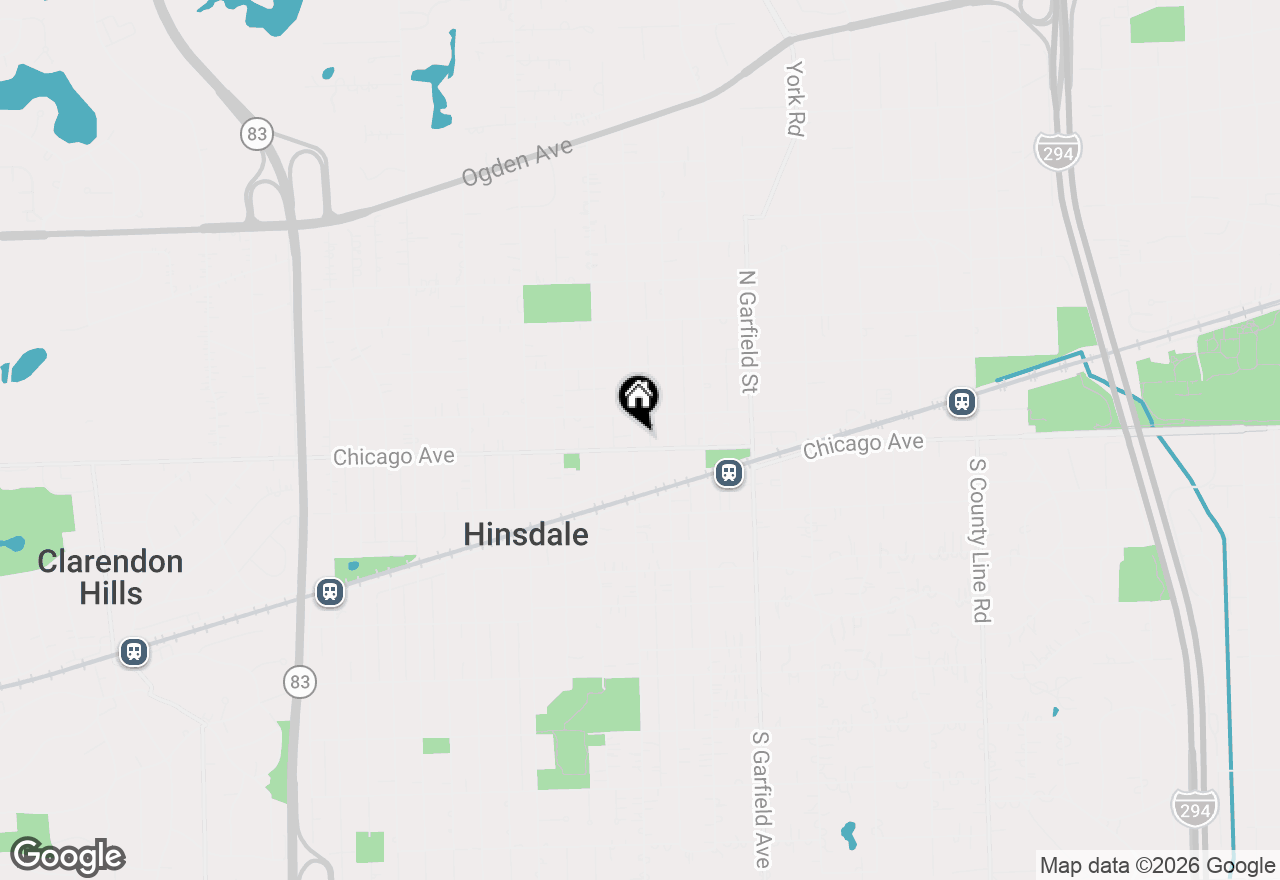 Map of 7 N Grant Street, Hinsdale, IL 60521