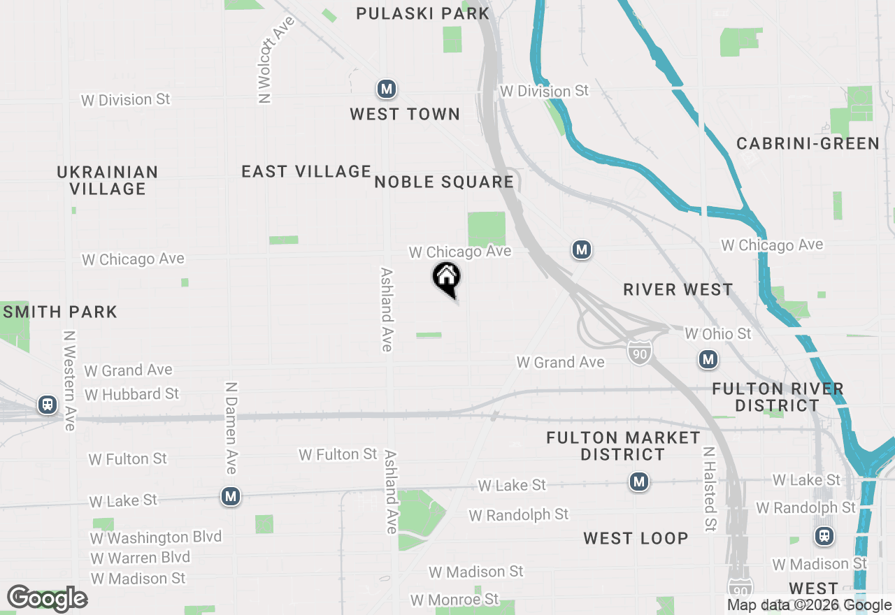 Map of 1432 W Erie Street #3R, Chicago, IL 60642