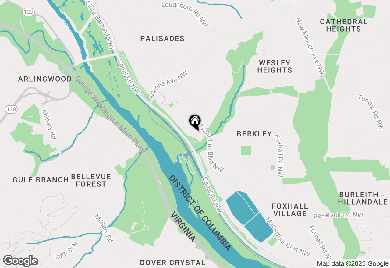 Map of 4913 Sherier Place Nw, Washington, DC 20016