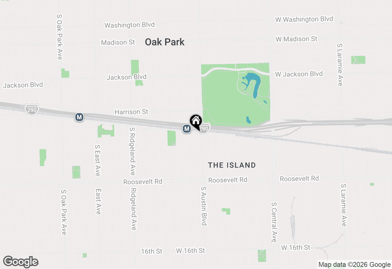 Map of 17 Garfield Street, Oak Park, IL 60304