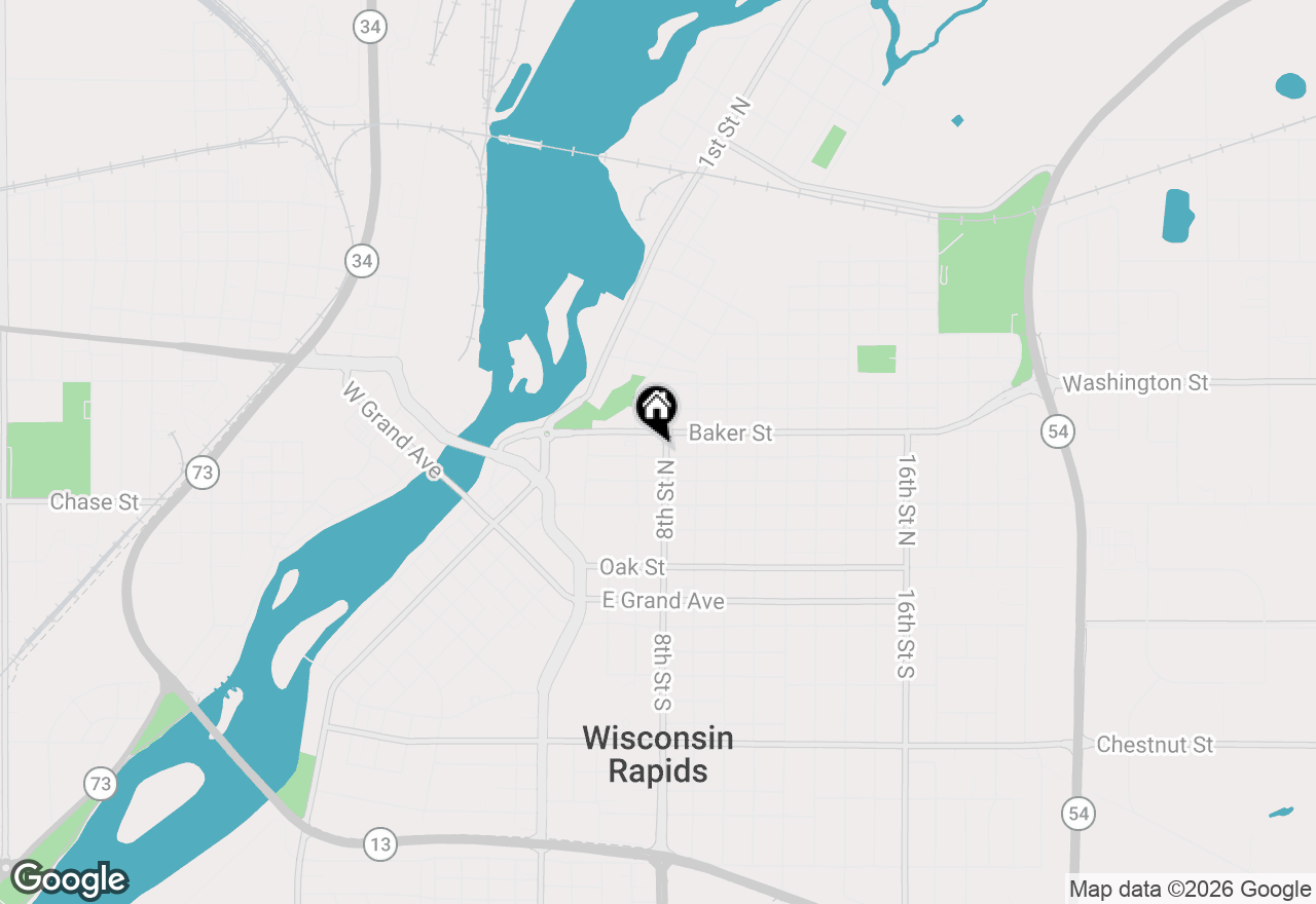 Map of 511 8th St N, Wisconsin Rapids, WI 54494