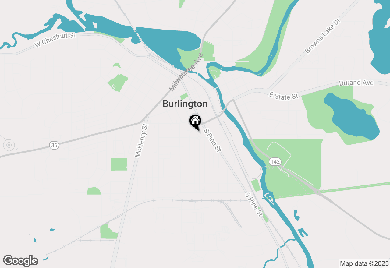 Map of 165 S Perkins Blvd, Burlington, WI 53105