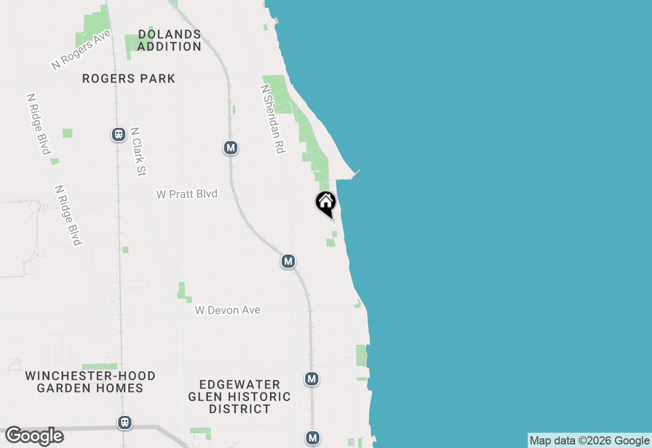 Map of 1055 W North Shore Avenue #1W, Chicago, IL 60626