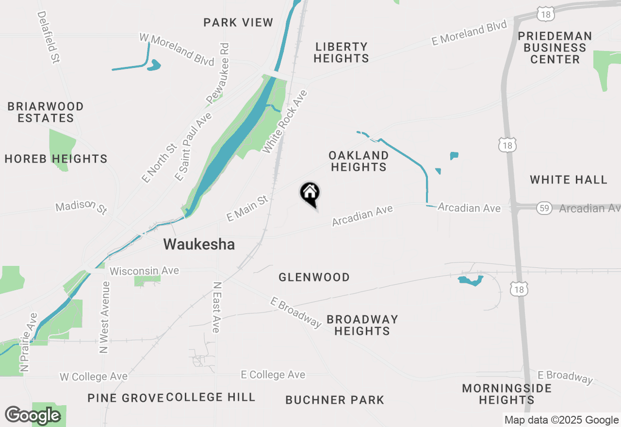 Map of 922 Aurora St #922 A, Waukesha, WI 53186