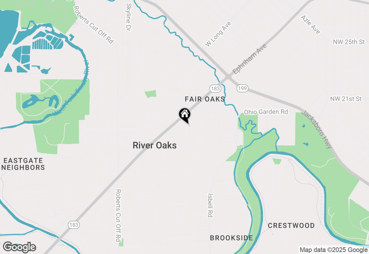 Map of 1211 Churchill Road, River Oaks, TX 76114