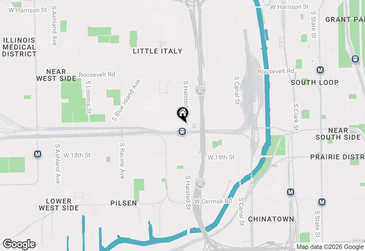 Map of 814 W 15th Place, Chicago, IL 60608