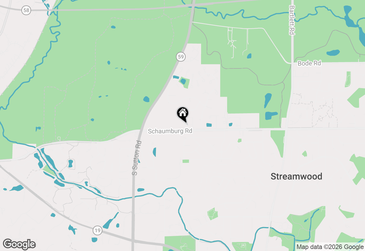 Map of 43 N Walnut Court, Streamwood, IL 60107