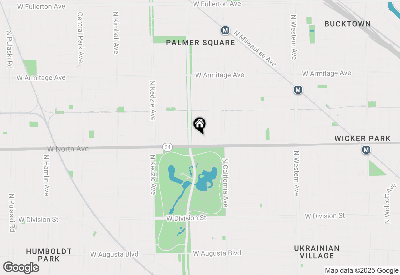 Map of 1624 N Richmond Street, Chicago, IL 60647